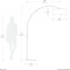 Float 92 inch 14 watt Weathered Brass Arc Floor Lamp Portable Light in White Linen
