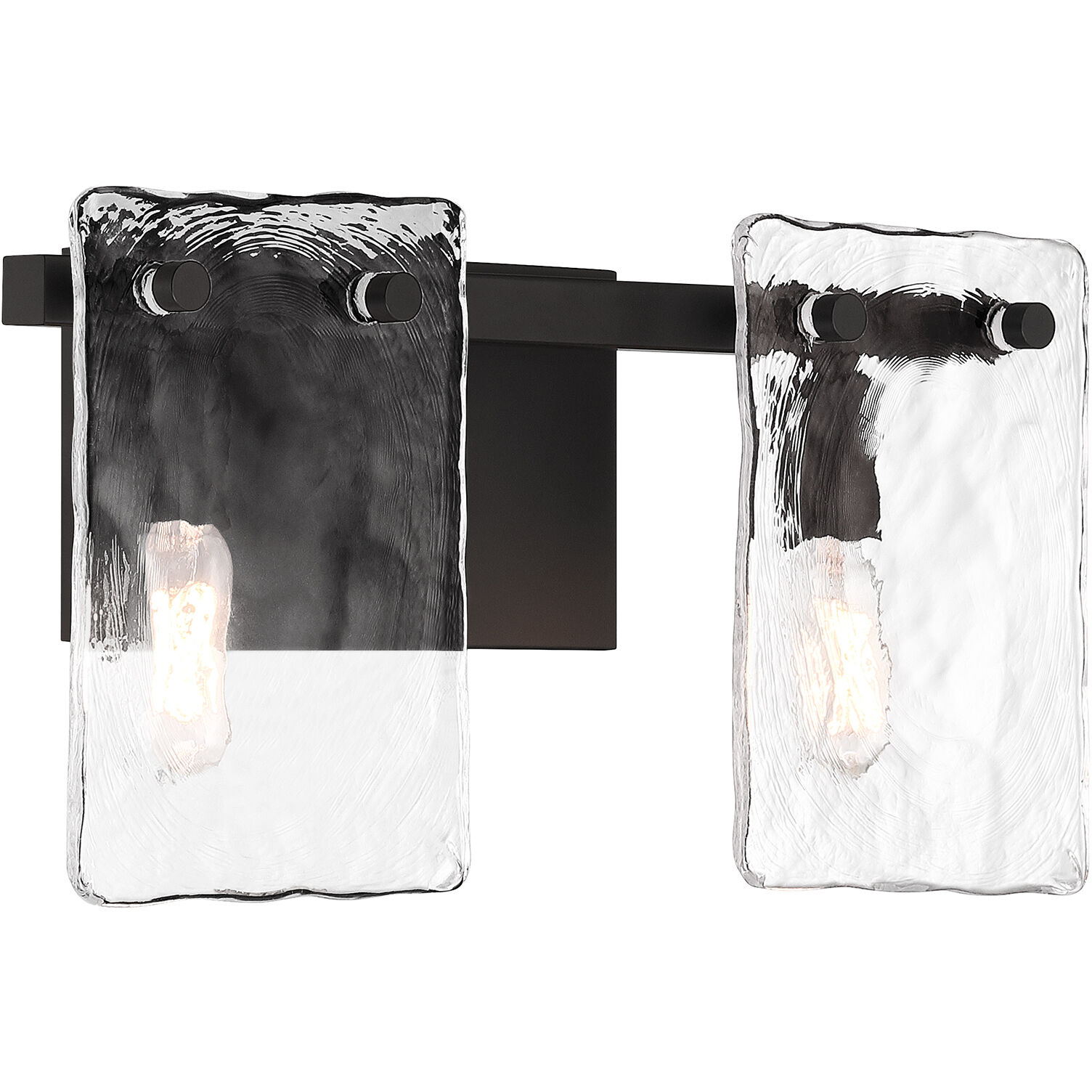 Genry 2 Light 15.25 inch Black Bathroom Vanity Light Wall Light