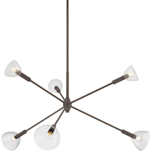 Caraway 6 Light 52.75 inch True Bronze Chandelier Ceiling Light