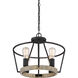 Brockton 4 Light 18 inch Grey Ash Semi-Flush Mount Ceiling Light