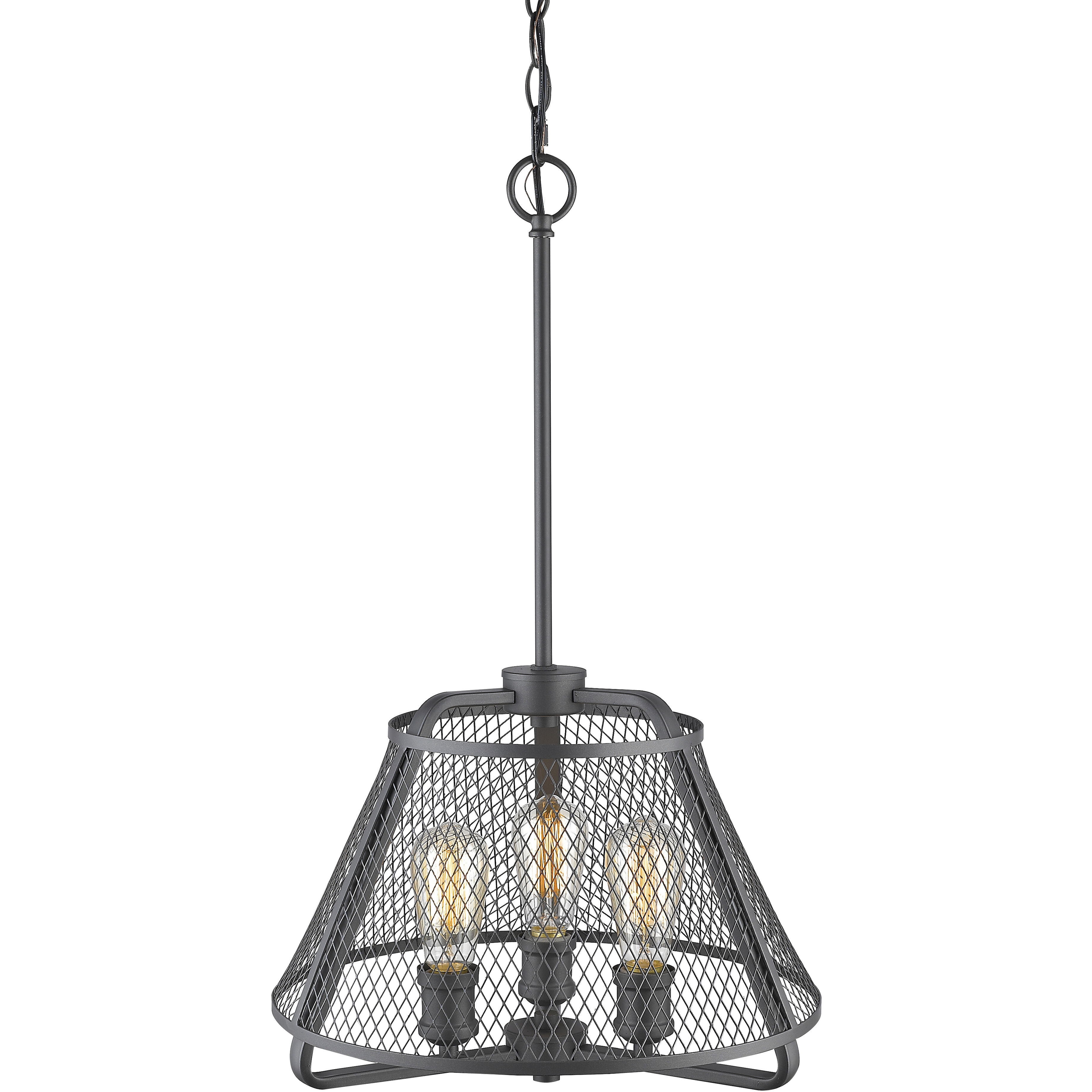 Iuka 3 Light 16 inch Bronze Pendant Ceiling Light in Bronze Steel