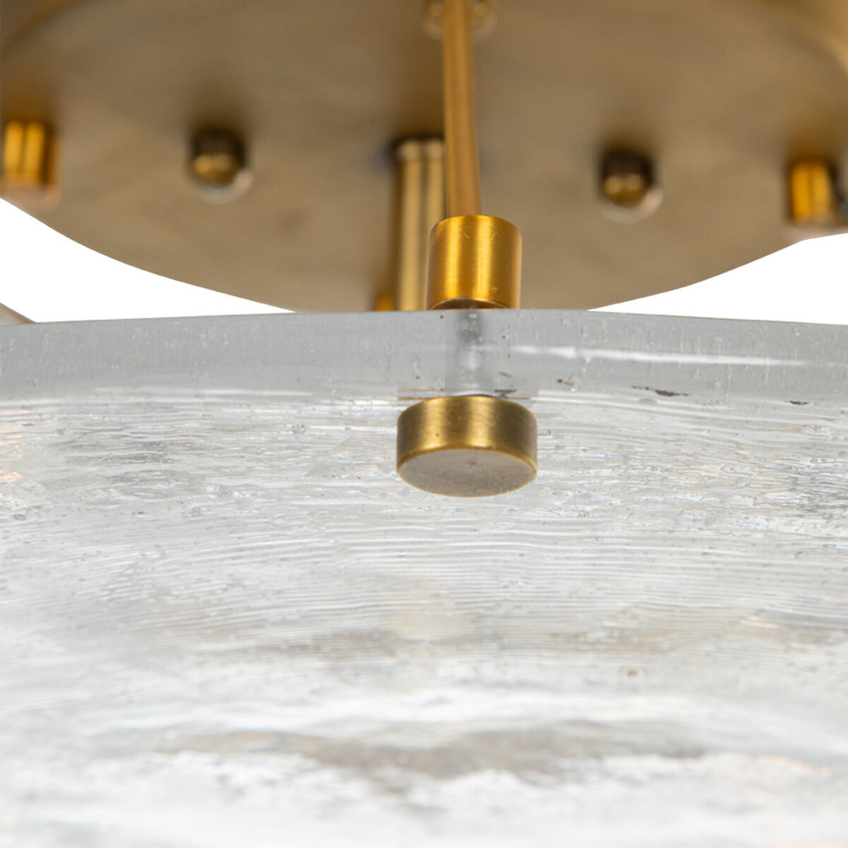 Madison 4 Light 16 inch Stained Gold / Cast Glass Flush Mount Ceiling Light