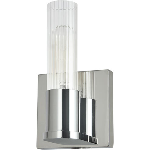 Tube 1 Light 4.5 inch Polished Chrome Decorative Wall Sconce Wall Light