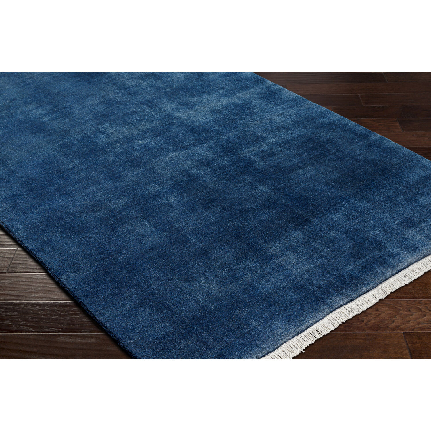 Evergreen 72 X 48 inch Midnight Blue/Marine Blue Handmade Rug in 4 x 6