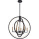 Odyssey 6 Light 22 inch Black Pendant Ceiling Light