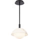 Moonstone LED 9.75 inch Black Pendant Ceiling Light, dweLED