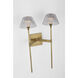 Waterford Blaze Tail Sconce Wall Light in Natural Brass