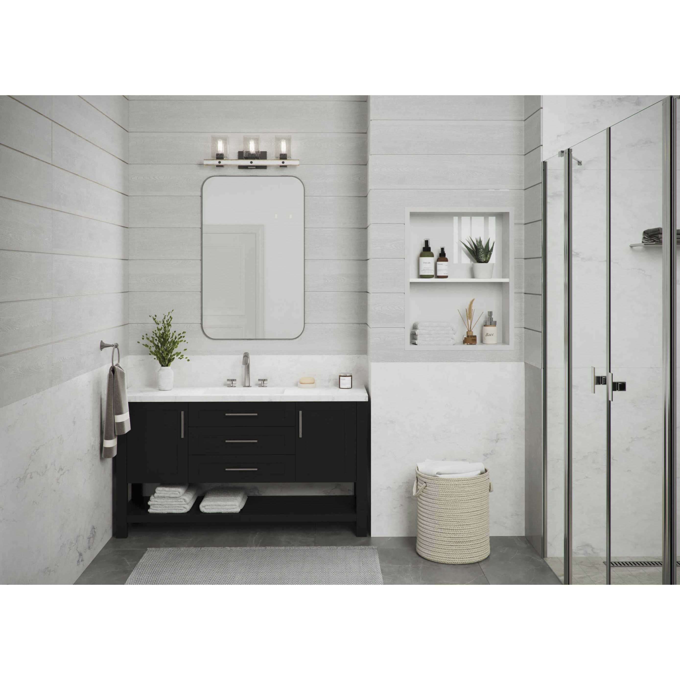 Gulliver 3 Light 24 inch Graphite Bath Vanity Wall Light