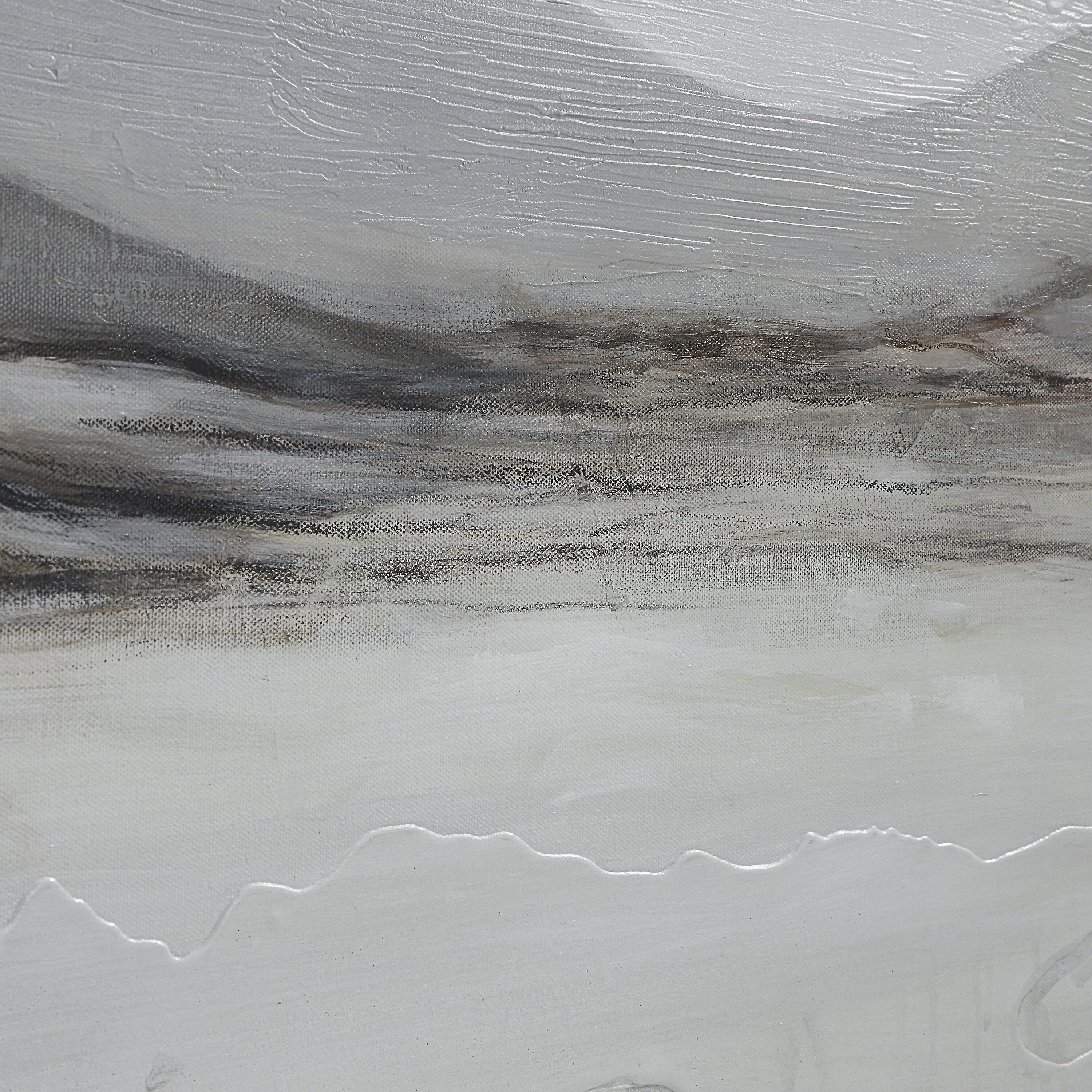 Campania White and Grey and Beige and Brown Canvas Art