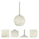 Coco 8 LED Satin Nickel Stem Pendant Ceiling Light in Carrera Glass