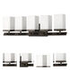 Burgundy 5 Light 27 inch Oil Rubbed Bronze Vanity Light Wall Light
