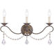 Chesterfield 3 Light 21 inch Hand Applied Venetian Golden Bronze Wall Sconce Wall Light