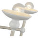 Nadine 6 Light 25 inch Matte White and Cotton Chandelier Ceiling Light