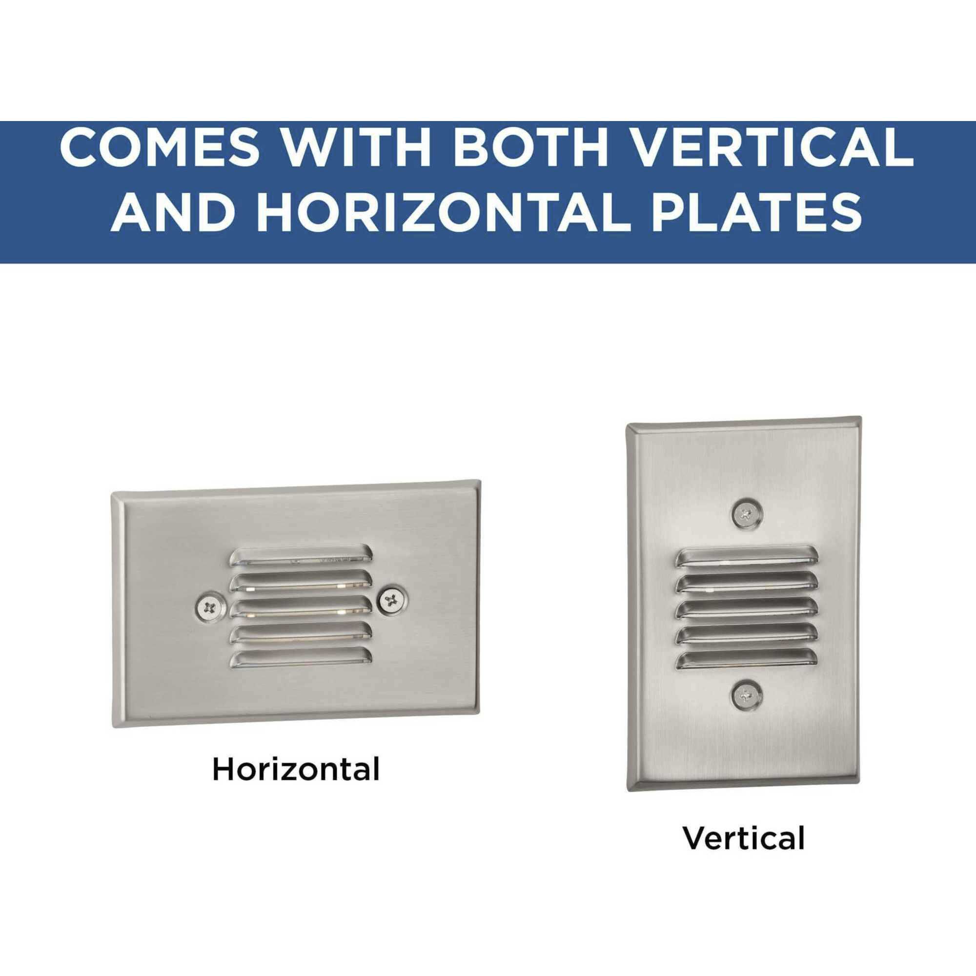 LED Step Lights 120 4.5 watt Brushed Nickel Indoor/Outdoor Step Light, Progress LED