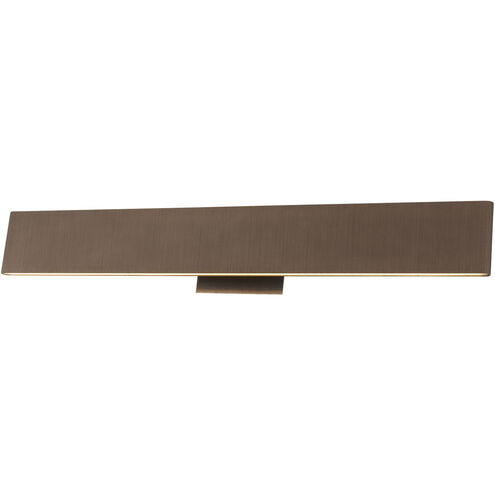 Slim LED 24 inch Brushed Bronze Bath Vanity Light Wall Light