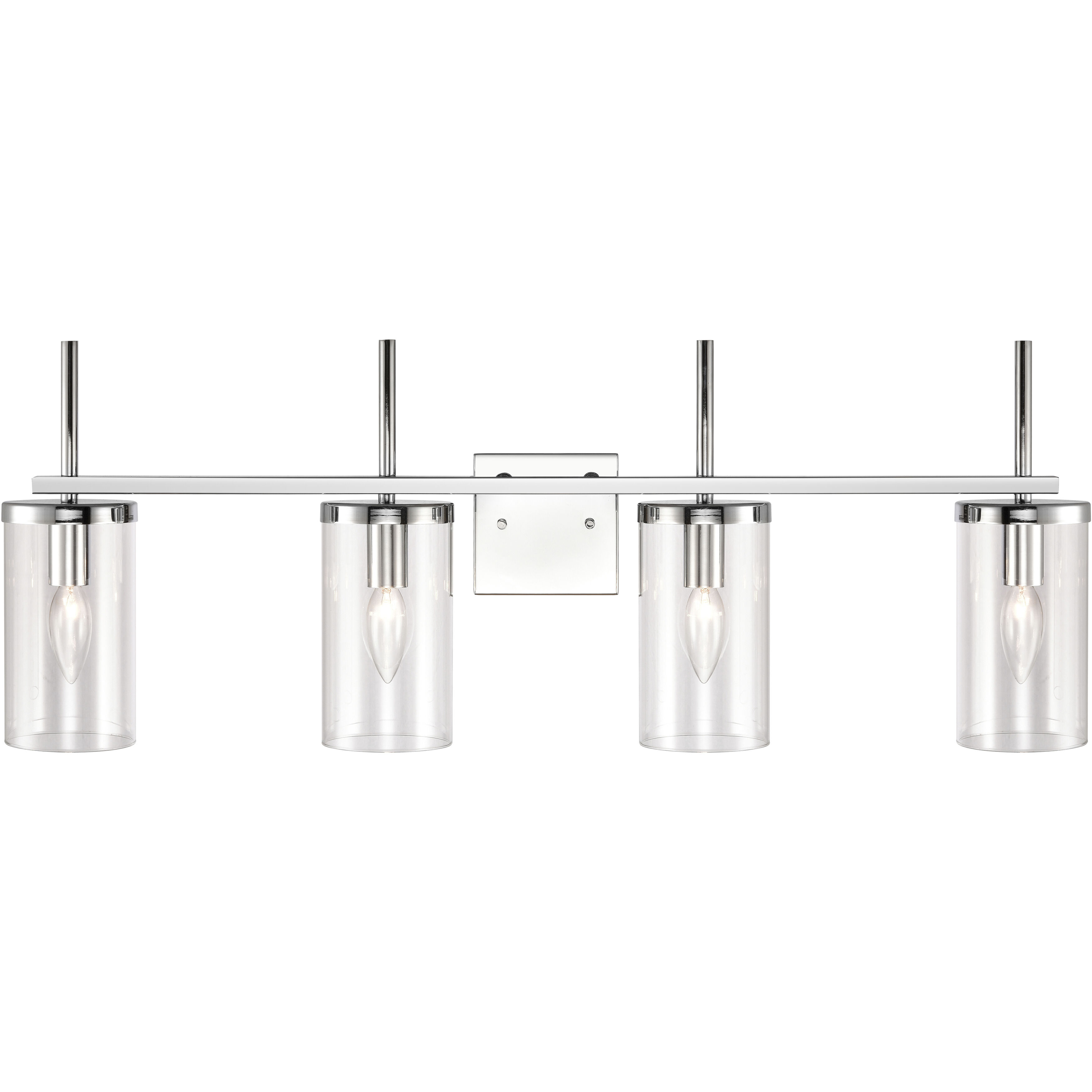 Oakland 4 Light 32.5 inch Chrome Vanity Light Wall Light