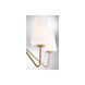 Mid-Century 5 Light 25.75 inch Natural Brass Chandelier Ceiling Light