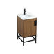 Eugene 19 X 18 X 33.5 inch Walnut Brown Vanity Sink Set