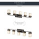 Hendrik 5 Light 43 inch Olde Bronze Wall Mt Bath 5 Arm Or More Wall Light in Light Umber