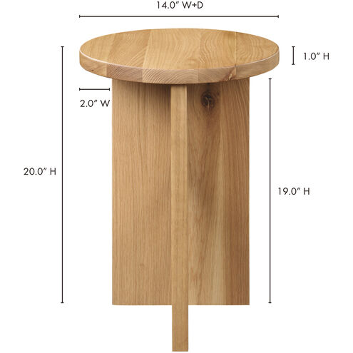 Grace 20 X 14 inch Natural Oak Accent Table