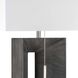 Parallux 30 inch 100.00 watt Charcoal Gray and Brushed Nickel Table Lamp Portable Light