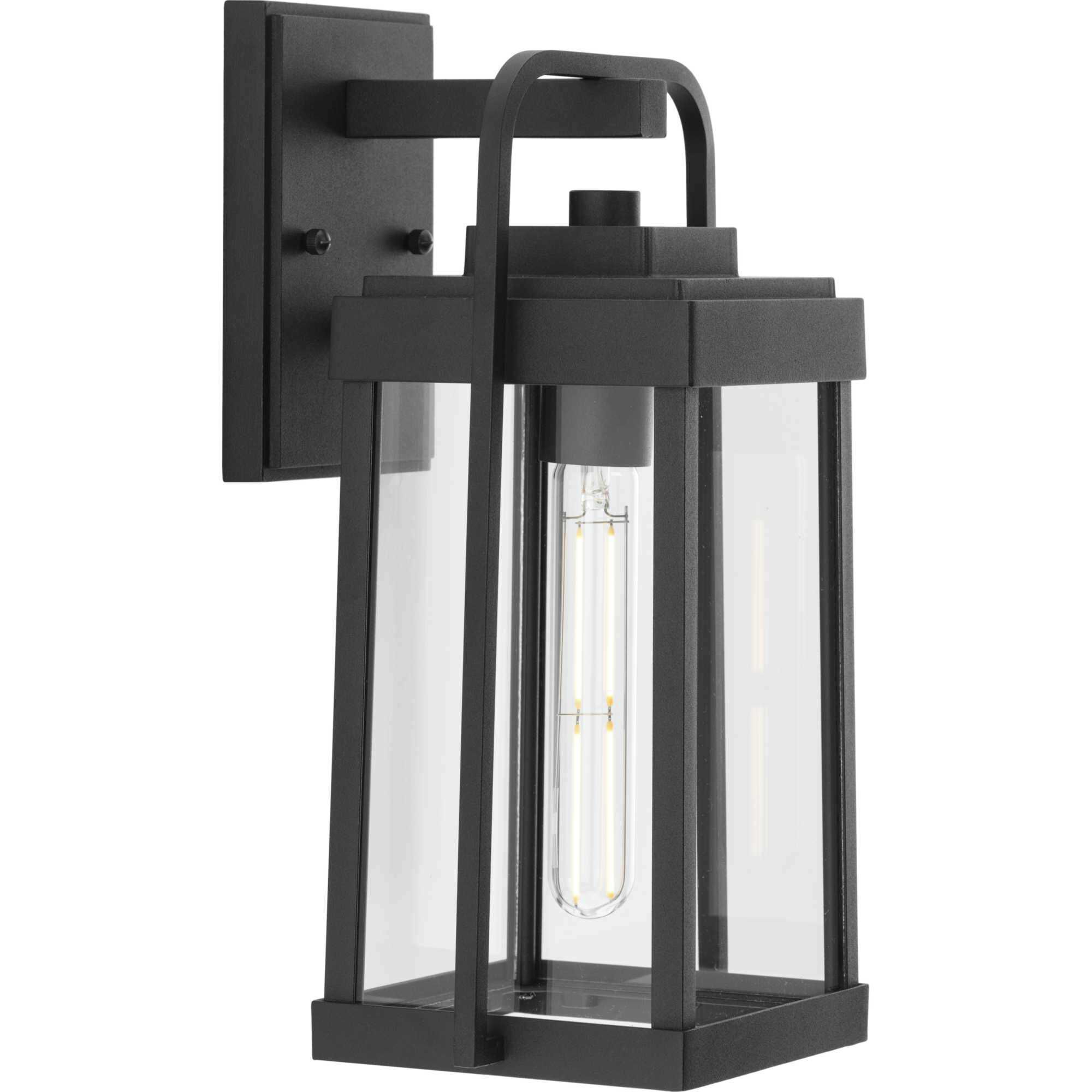 Walcott 1 Light 14 inch Textured Black Wall Lantern