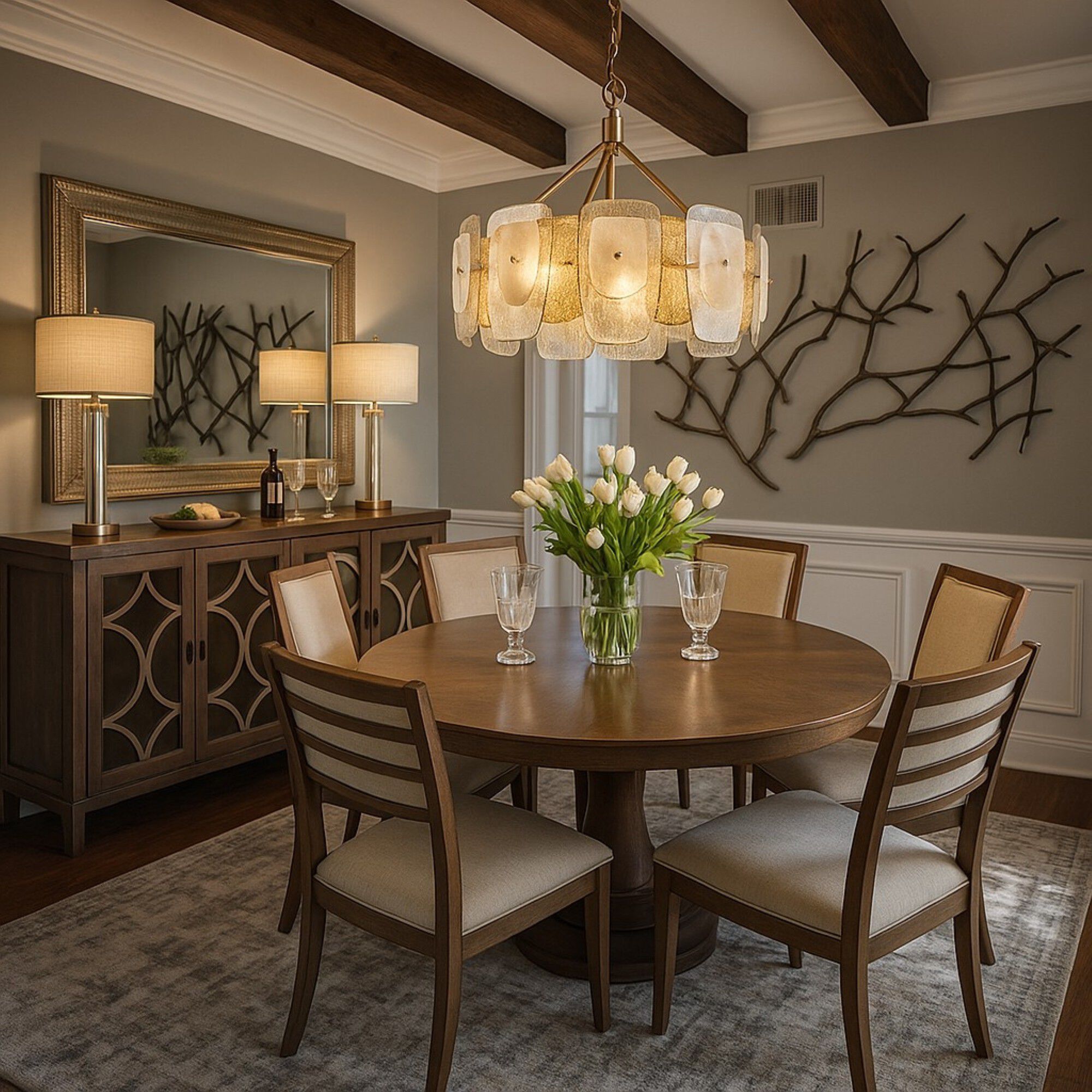 Strata 8 Light 29.5 inch Lacquered Gold Chandelier Ceiling Light, Converts to Semi Flush