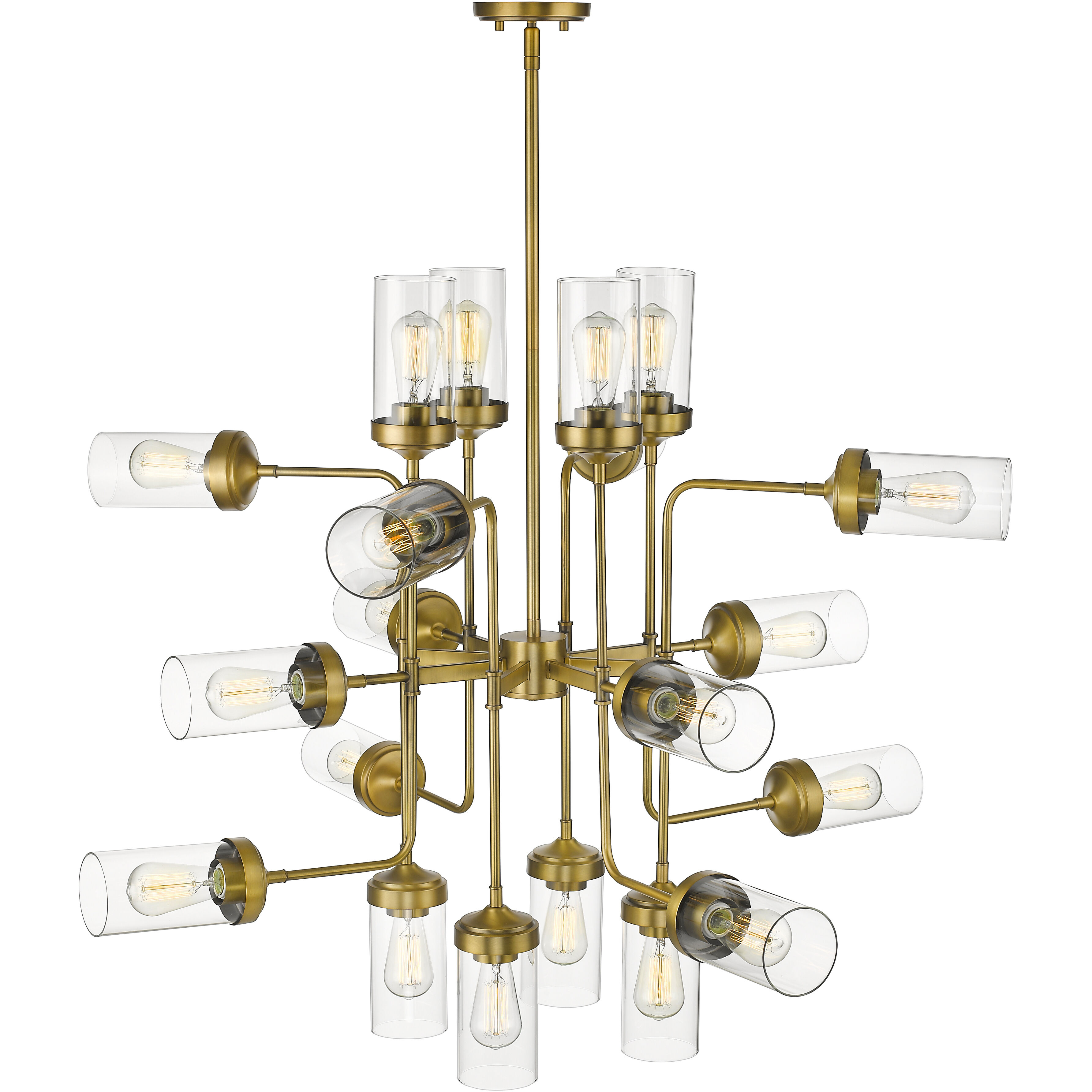 Calliope 20 Light 42 inch Foundry Brass Chandelier Ceiling Light