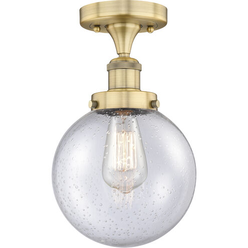 Beacon 1 Light 8 inch Brushed Brass Semi-Flush Mount Ceiling Light