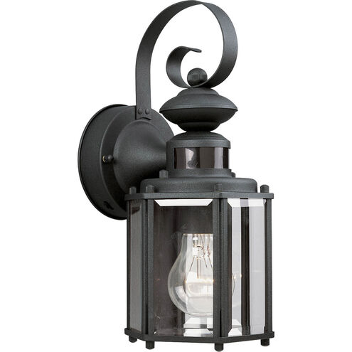 Motion Sensor 1 Light 13 inch Black Outdoor Wall Lantern
