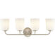 Laphia 4 Light 28 inch Modern Gold Vanity Light Wall Light