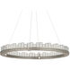 Pleiades LED 36 inch Contemporary Silver Leaf and Contemporary Silver Chandelier Ceiling Light