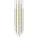 Constellation LED 25 inch Satin Brass Chandelier Ceiling Light in 3000K, Clear, Add 20 ft. Cord