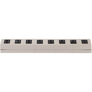 Domino Box With Chips White/Cream and Black Game Box