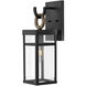Estate Series Porter LED 19 inch Black with Burnished Bronze Outdoor Wall Mount Lantern