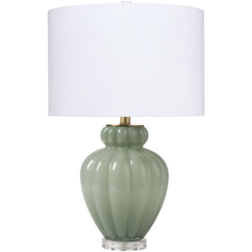 Agnes 23 inch 150.00 watt Blown Glass Celadon Table Lamp Portable Light