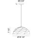 Riku 1 Light 19 inch Dark Grey Pendant Ceiling Light