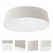 Cermack St. LED 16 inch Ivory Linen Flush Mount Ceiling Light