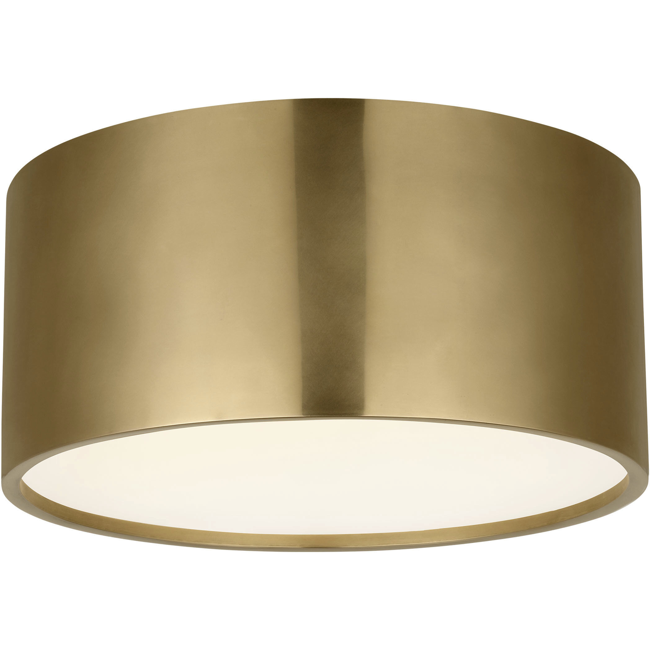 Mick De Giulio Dola LED 9.9 inch Hand-Rubbed Antique Brass Flush Mount Ceiling Light