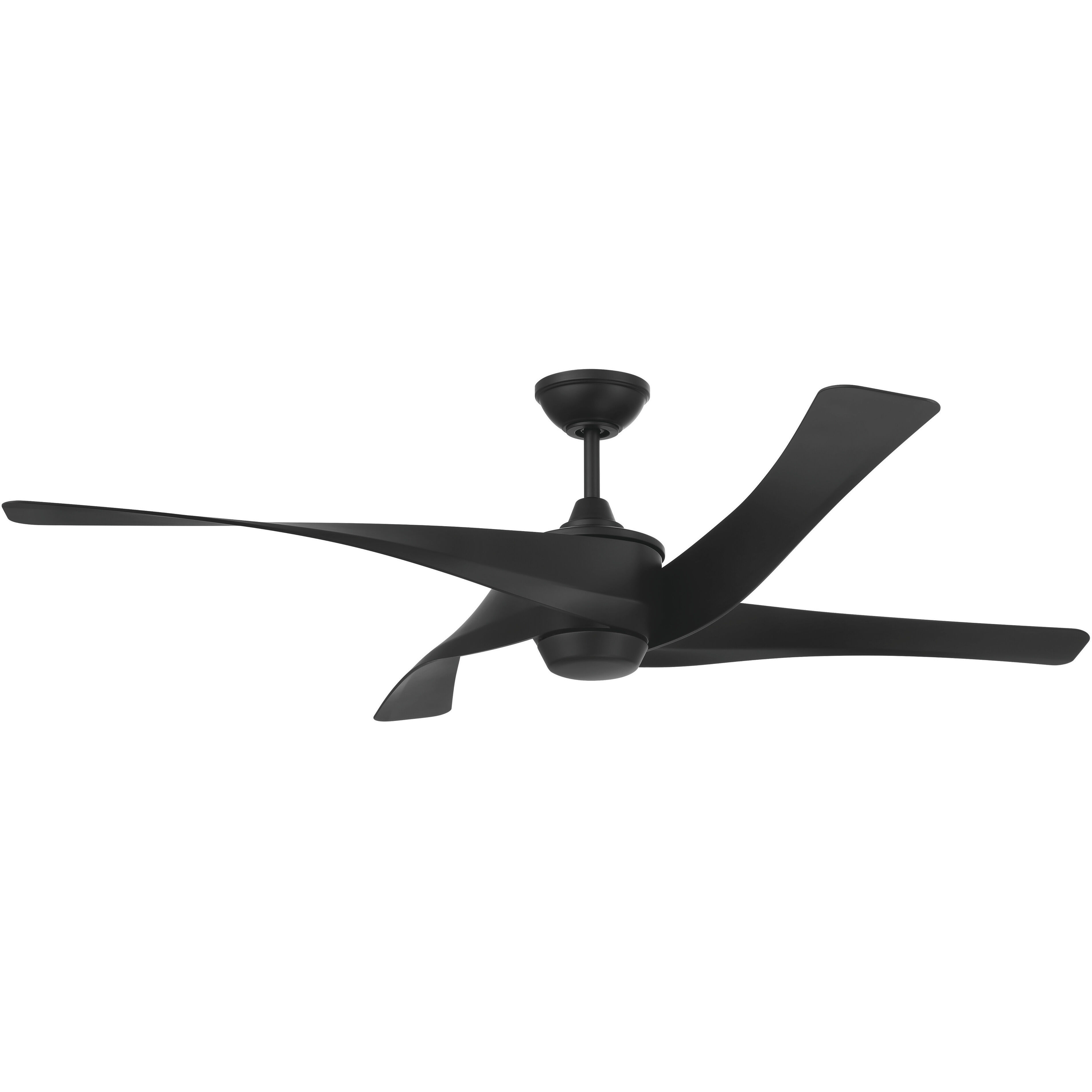 Venn 58 inch Flat Black Indoor/Outdoor Ceiling Fan