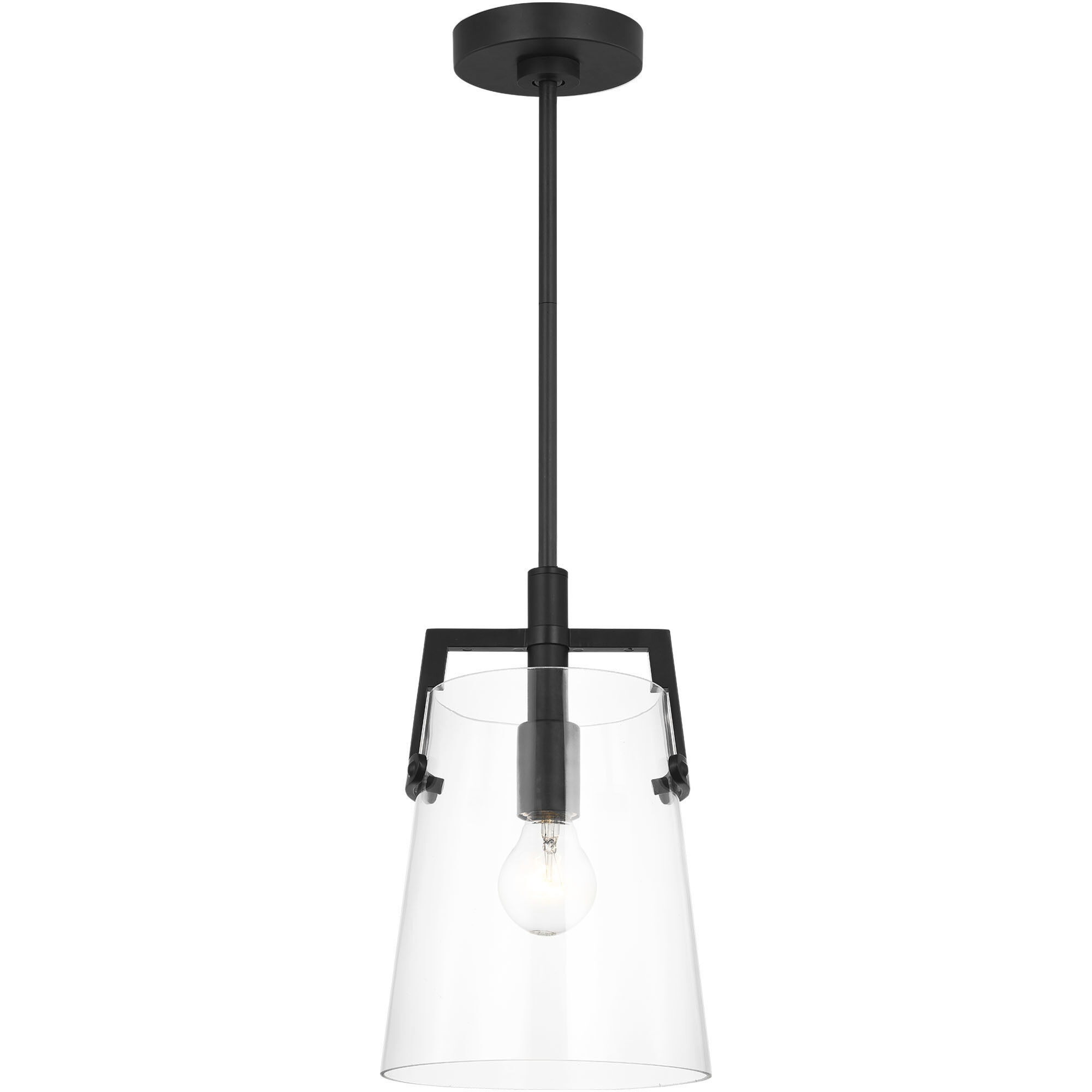 Drew & Jonathan Crofton 1 Light 7.75 inch Midnight Black Pendant Ceiling Light, Small