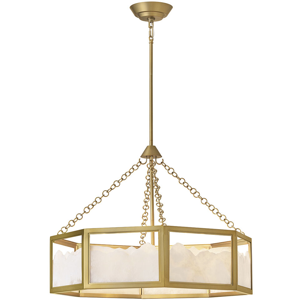 Veleta 8 Light 36 inch Lacquered Brass Chandelier Ceiling Light, Drum