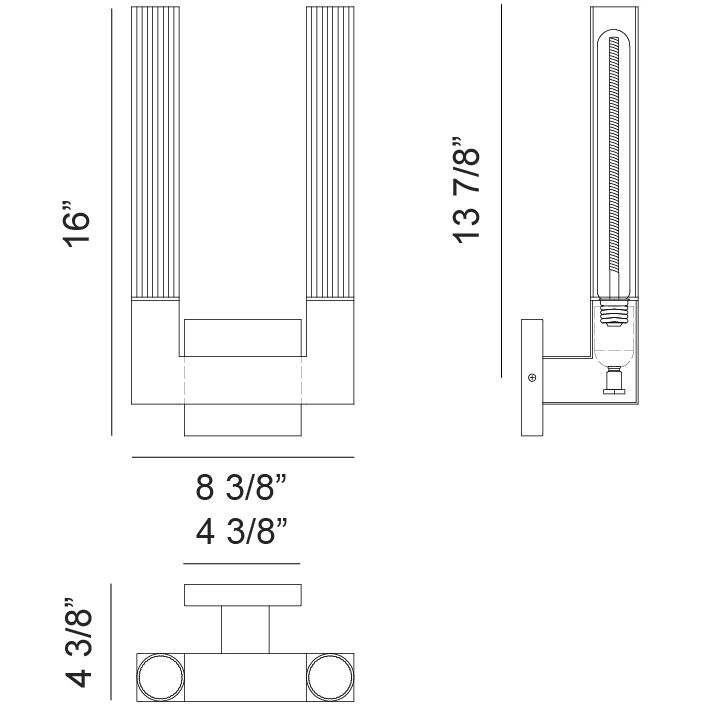 Odelle Wall Sconce Wall Light in Black
