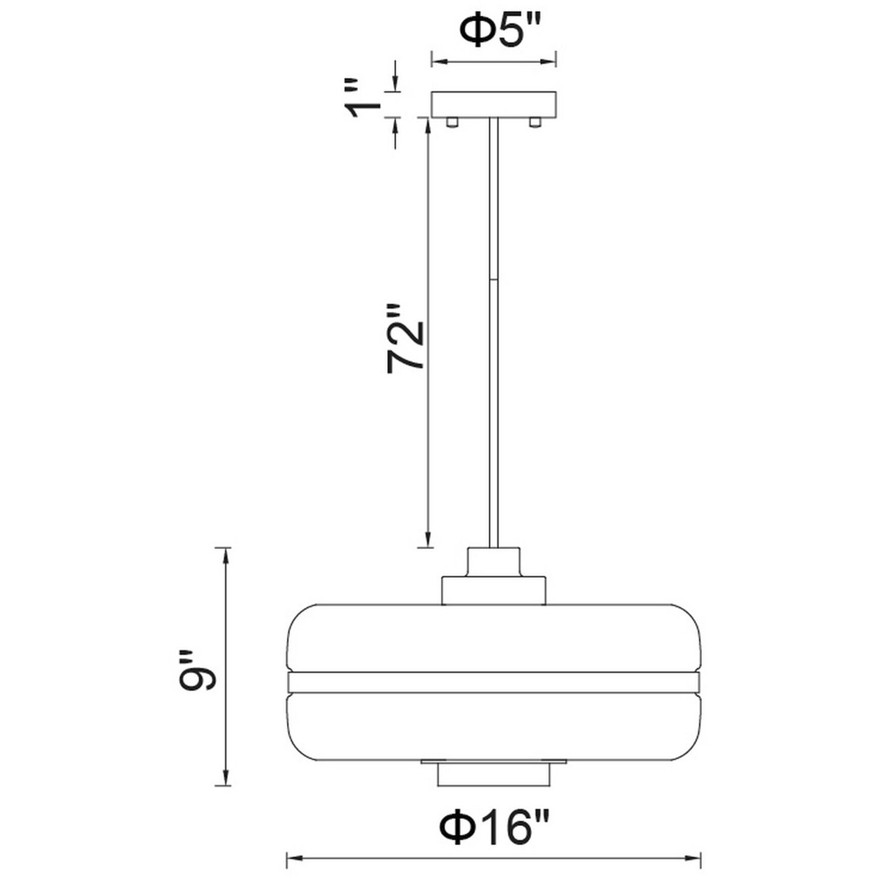 Elementary 1 Light 16 inch Pearl Gold Down Pendant Ceiling Light