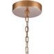 Freeform LED 37 inch Antique Gold Leaf Chandelier Ceiling Light, Converts to Semi Flush