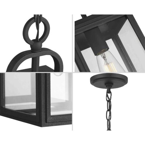 Grandbury 1 Light 7 inch Textured Black Outdoor Hanging Lantern, with DURASHIELD