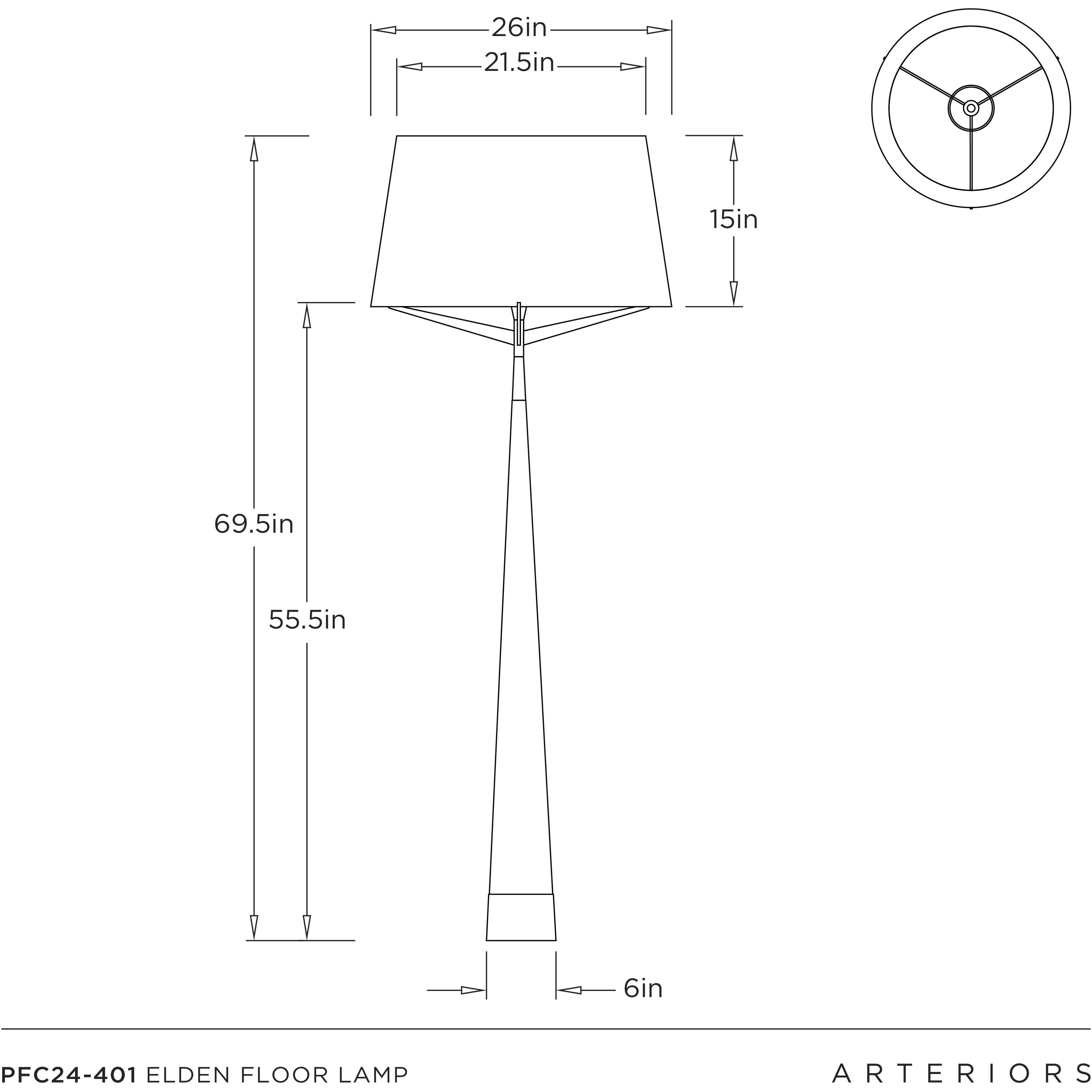 Elden 69 inch 150.00 watt Cadet Blue and Antique Brass Floor Lamp Portable Light