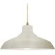 Radiance 1 Light 15.5 inch White Crackle and Antique Brass Pendant Ceiling Light