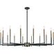 Livingston 16 Light 52 inch Matte Black Chandelier Ceiling Light