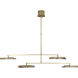 Clodagh Shuffle LED 28.3 inch Natural Brass Chandelier Ceiling Light